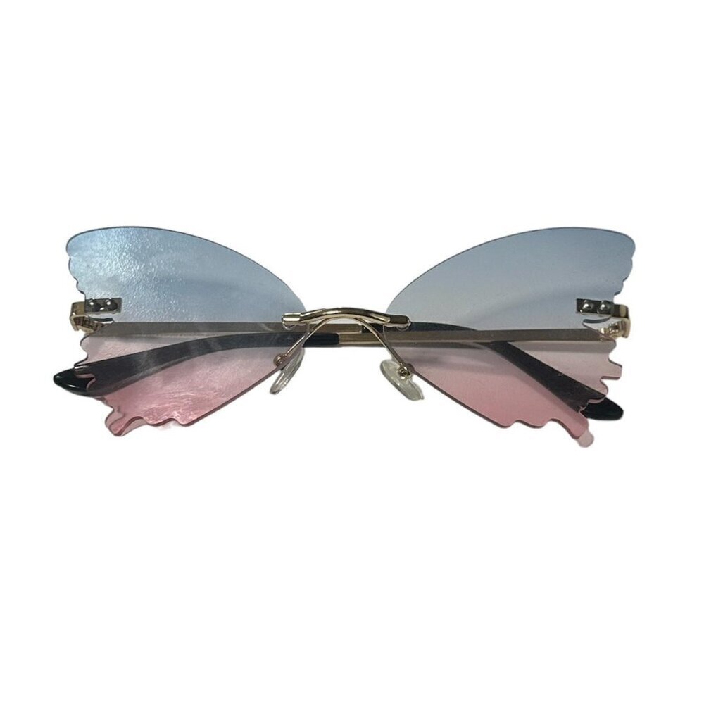 Pink Blue Butterfly Glasses Rave